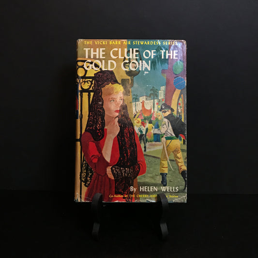 Vicki Barr - The Clue of the Gold Coin - Helen Wells - 1st Edition - DJ - 1958