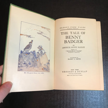 The Tale of Benny Badger - Arthur Scott Bailey - 1st Edition - 1919