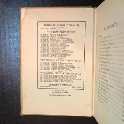 Tom Swift And His Big Tunnel - Victor Appleton - 1st Edition - 1916