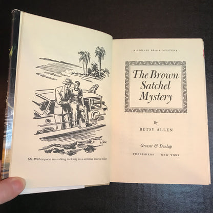 Connie Blair - The Brown Satchel Mystery - Betsy Allen - 1st Edition - DJ - 1954