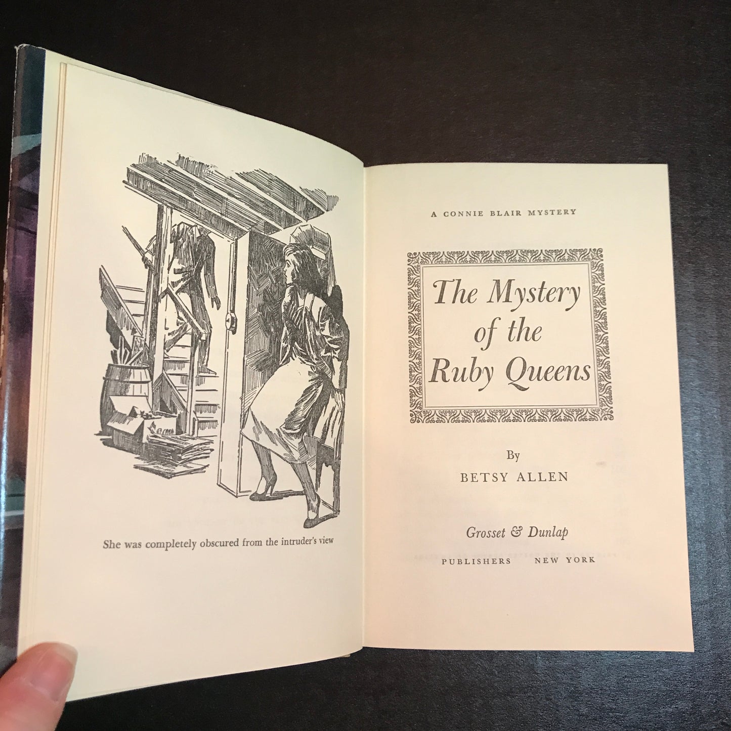 Connie Blair - The Mystery of the Ruby Queens - Betsy Allen - 1st Edition - DJ - 1958