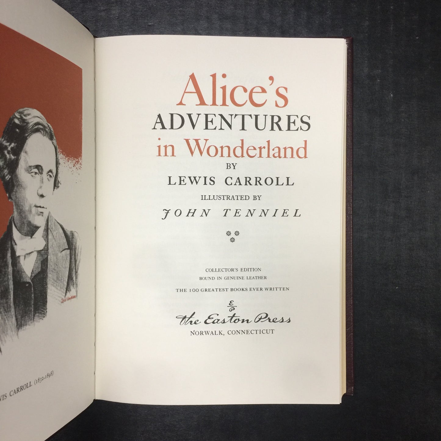 Alice's Adventure in Wonderland - Lewis Carroll - Easton Press - 1977