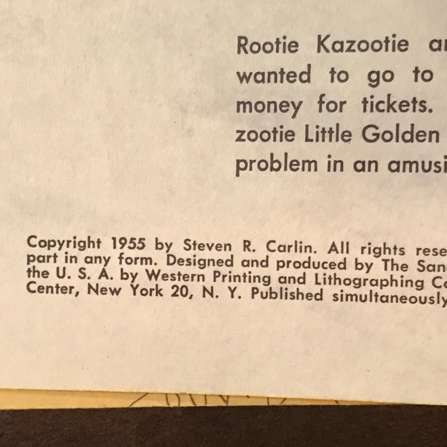 Rootie Kazootie Joins The Circus - Steve Carlin - "A" Print - 1955