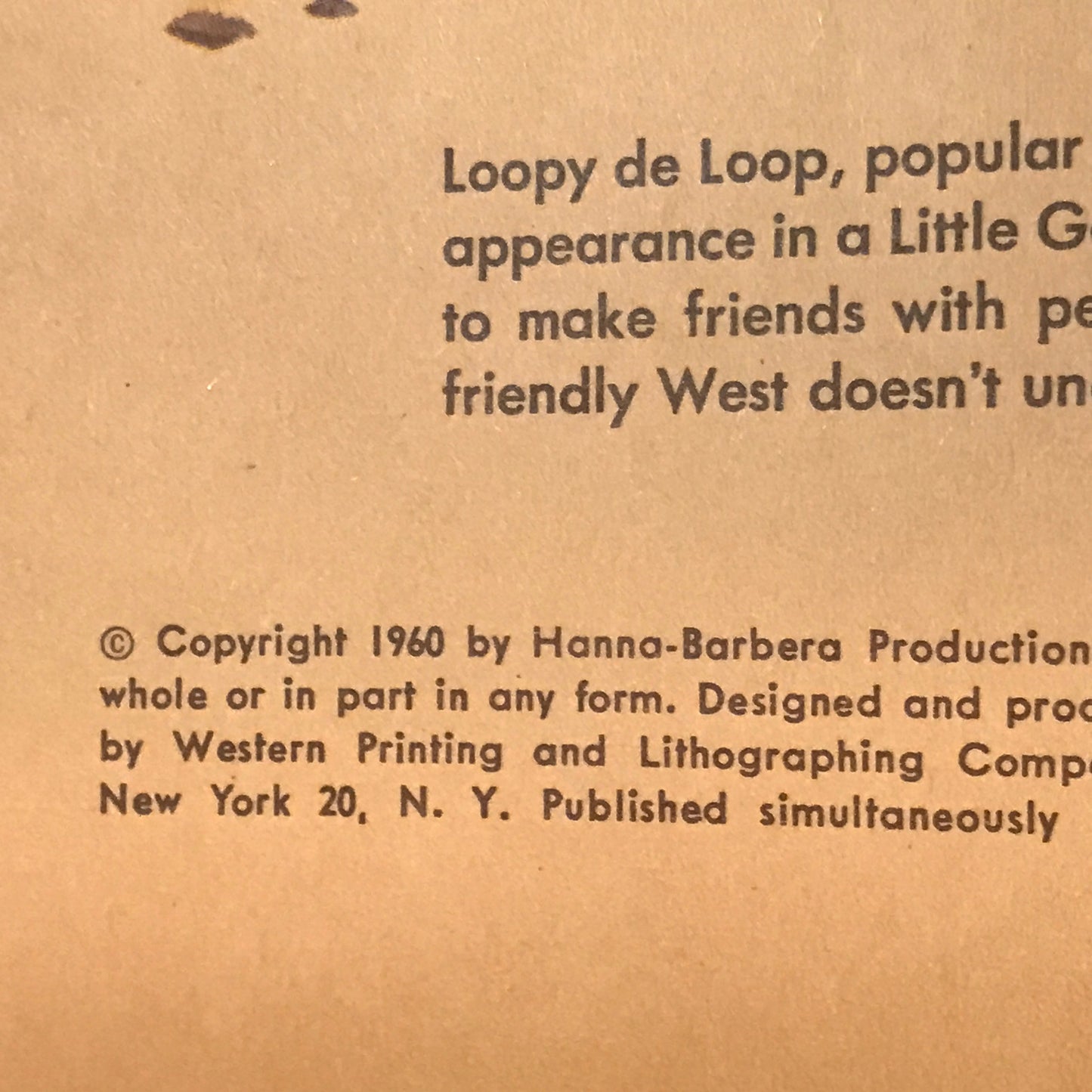 Loopy de Loop Goes West - Kathryn Hitte - "A" Print - 1960