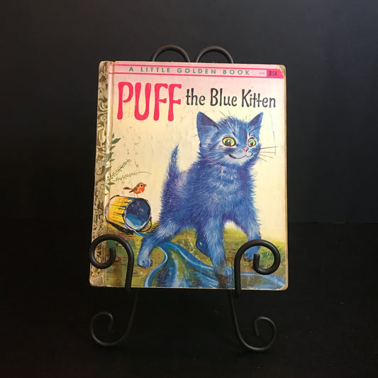 Puff the Blue Kitten - Librairie Hachette - Illustrated by Pierre Probst - "A" Print - 1961