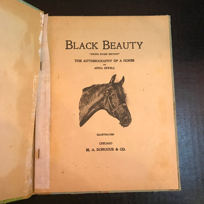 Black Beauty - Anna Sewell - Young Folks' Edition - Circa 1910