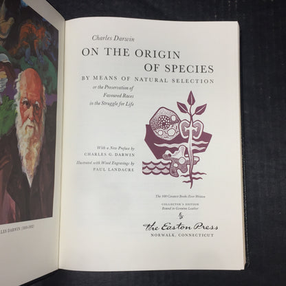 On the Origin of Species - Charles Darwin - Easton Press - 1991