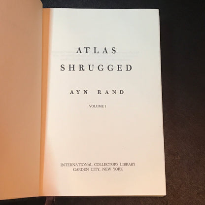 Atlas Shrugged - Ayn Rand - International Collectors Library - 2 Volume Set - 1957