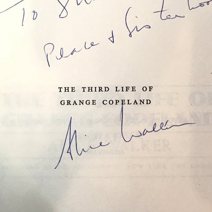 The Third Life of Grange Copeland - Alice Walker - Signed - 1977