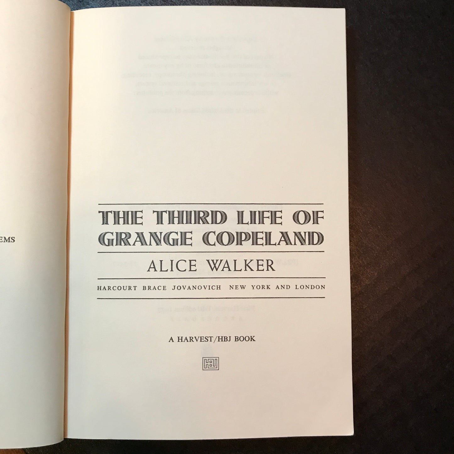 The Third Life of Grange Copeland - Alice Walker - Signed - 1977