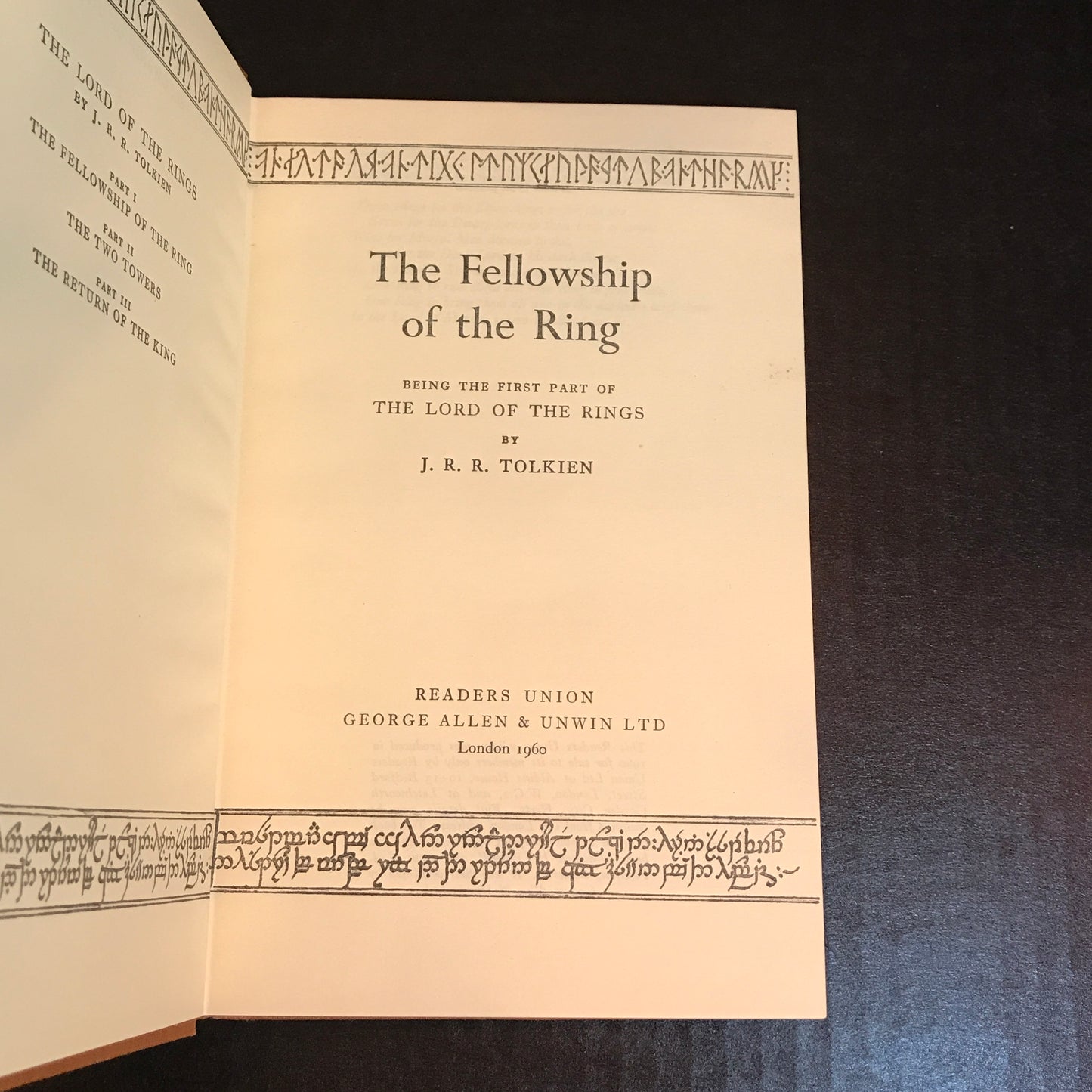 The Lord of the Rings - J. R. R. Tolkien - Readers Union Edition - 1960