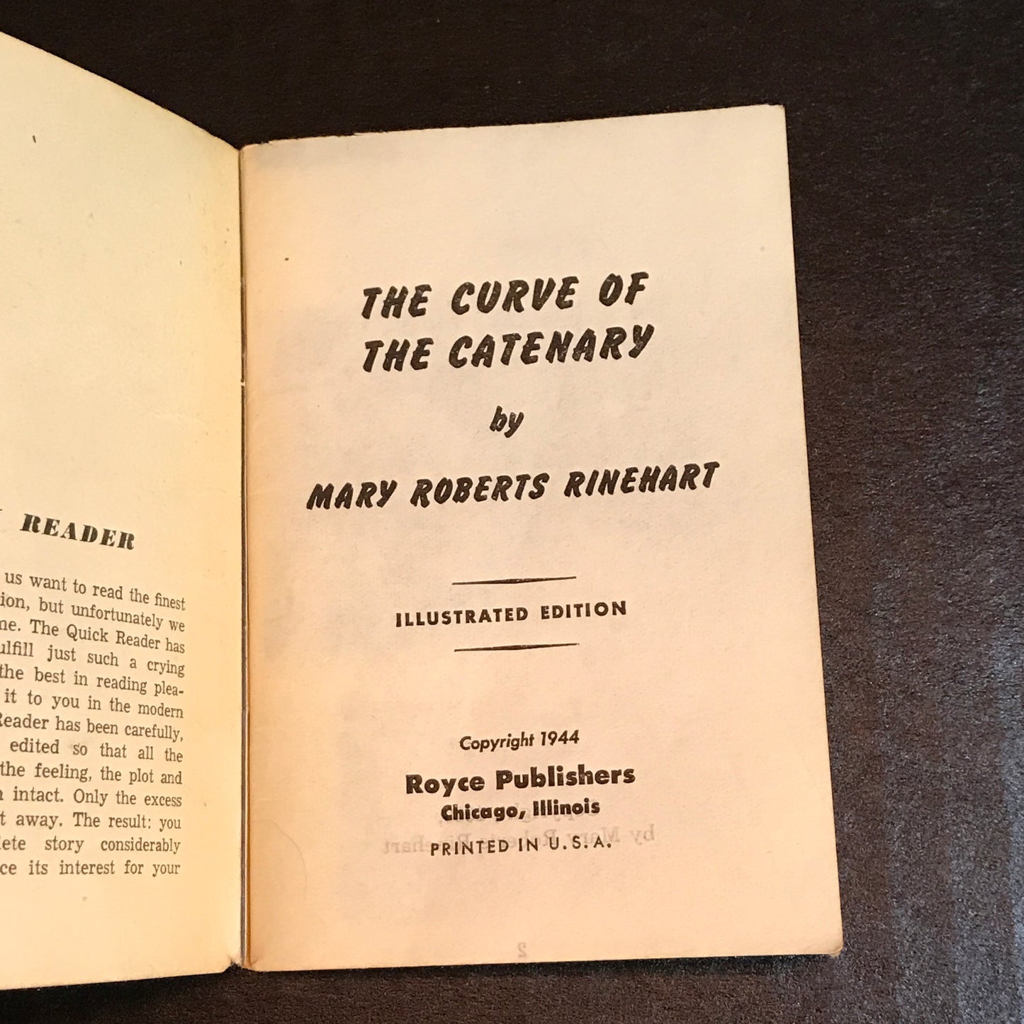 The Curve of the Catenary - Mary Roberts Rinehart - 1944