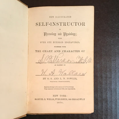 New Illustrated Self-Instructor in Phrenology and Physiology - O. S. and L. N. Fowler - 1870