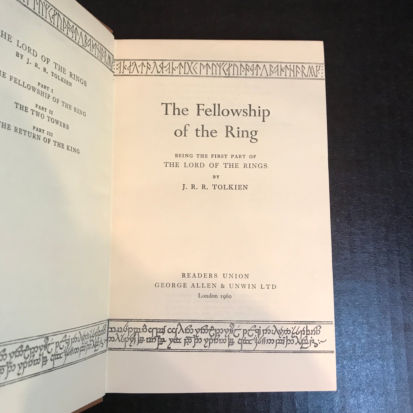 The Lord of the Rings - J. R. R. Tolkien - Readers Union Edition - 1960