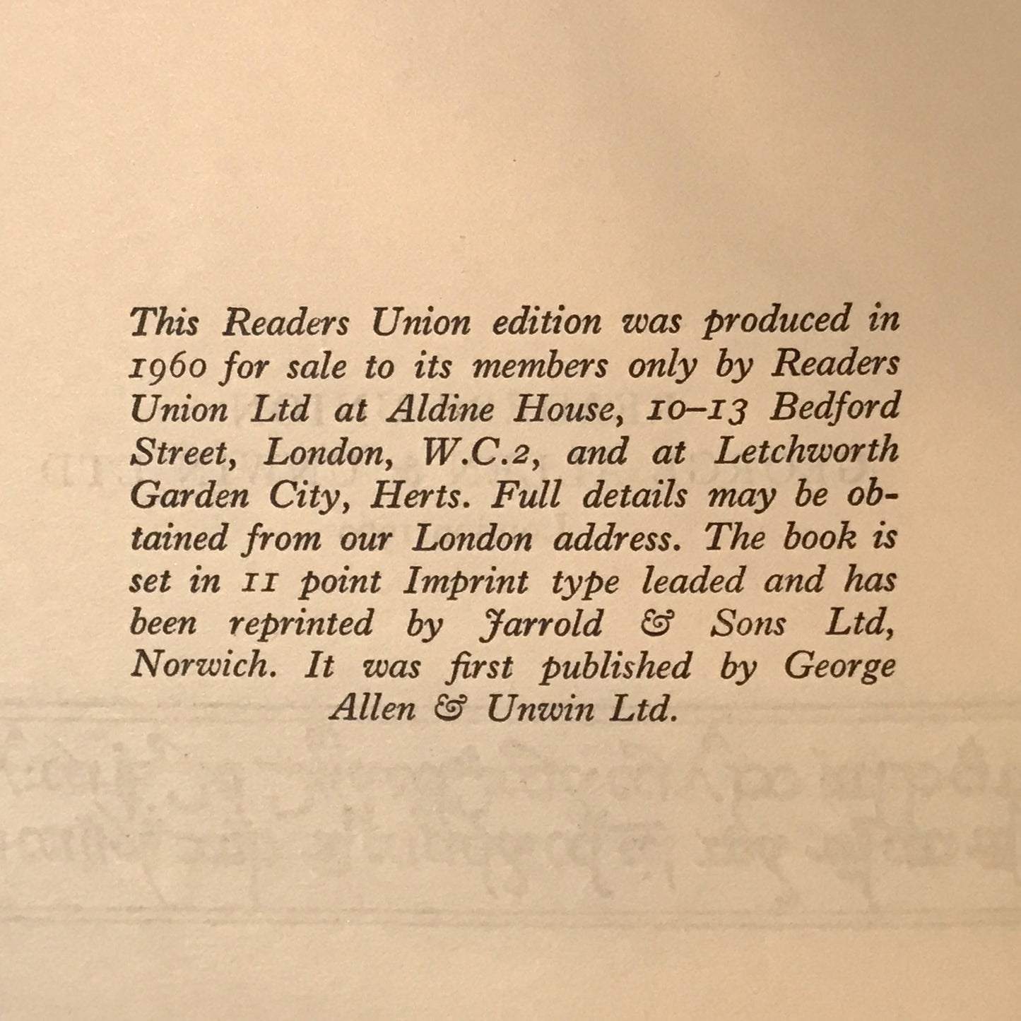 The Lord of the Rings - J. R. R. Tolkien - Readers Union Edition - 1960