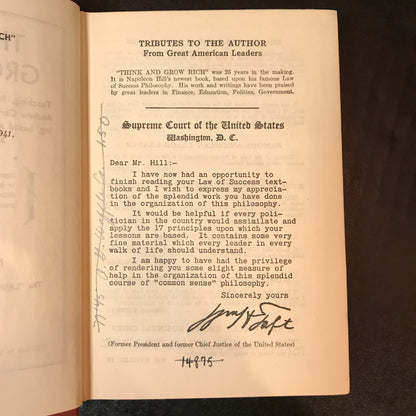 Think and Grow Rich - Napoleon Hill - First Thus - 1945