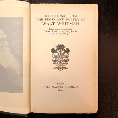 Selections from the Prose and Poetry of Walt Whitman - Walt Whitman - 1898