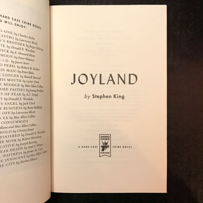 Joyland - Illustrated Edition - Stephen King - First Thus - 2015