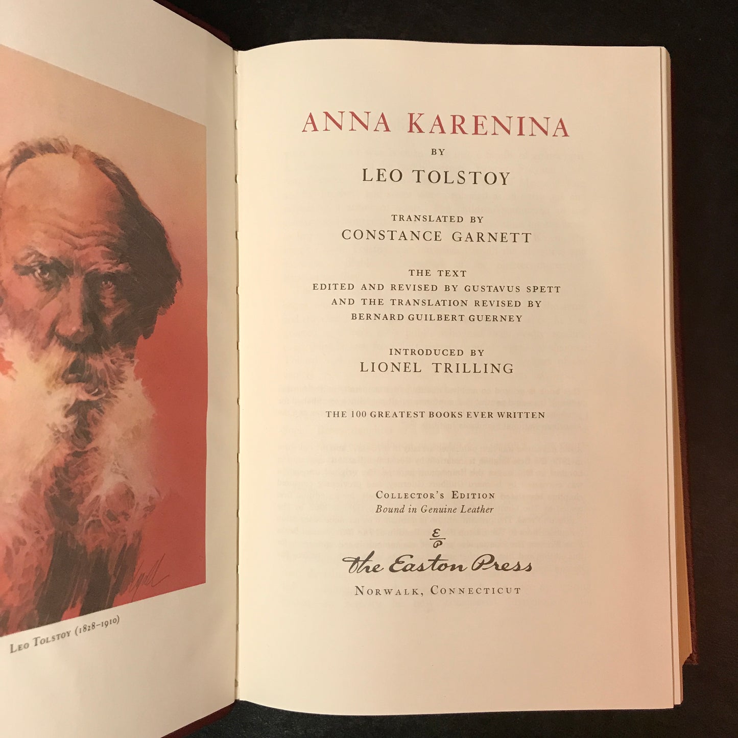 Anna Karenina - Leo Tolstoy - Easton Press - 1975