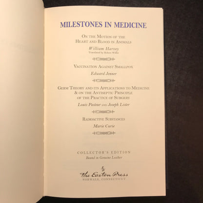 Milestones in Medicine - Easton Press - 2006