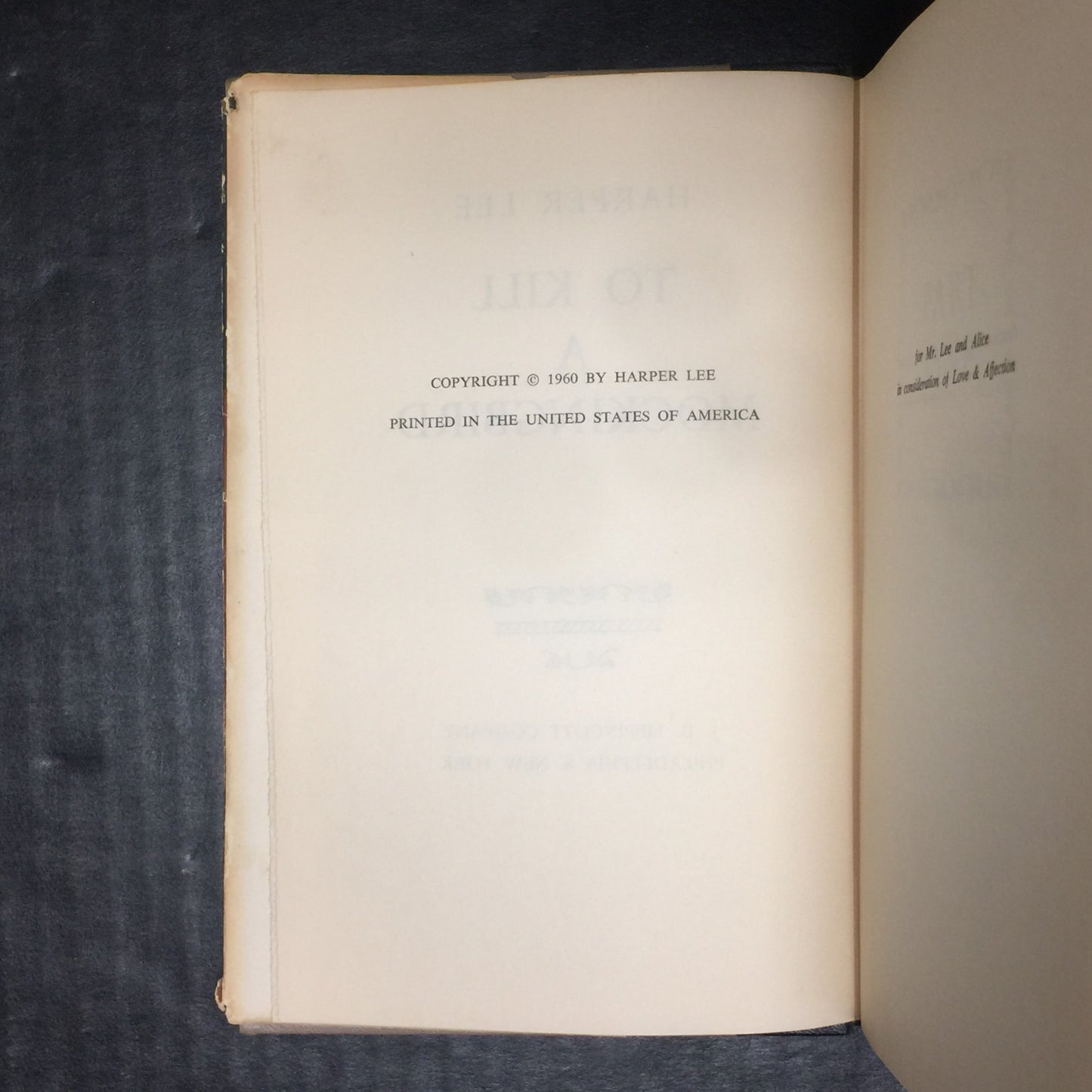 To Kill A Mockingbird - Harper Lee - Book Club Edition - 1960