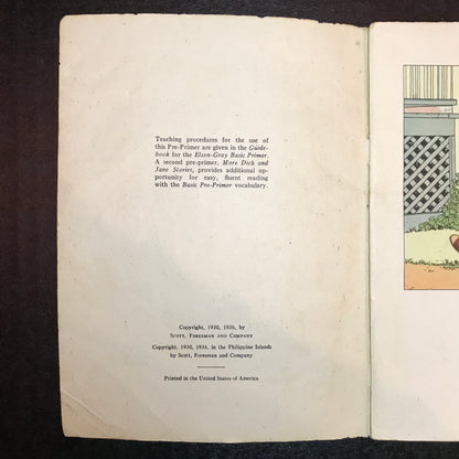 Dick and Jane - Elson Gray - Basic Pre-Primer - 1936