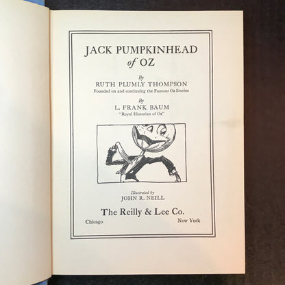 Jack Pumpkinhead of Oz - Ruth Plumly Thompson - 1929