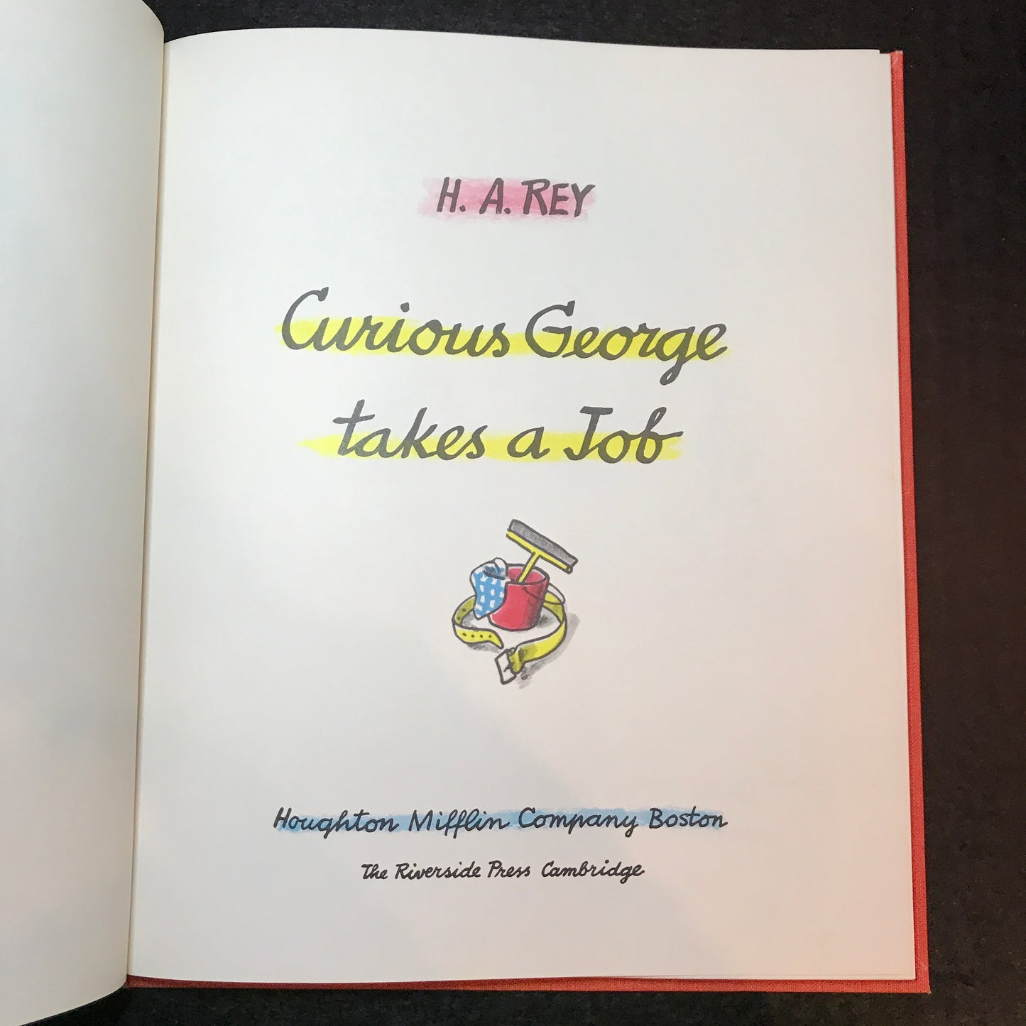 Curious George Takes a Job - H.A. Rey - 12th Print - Later Reprint - 1958