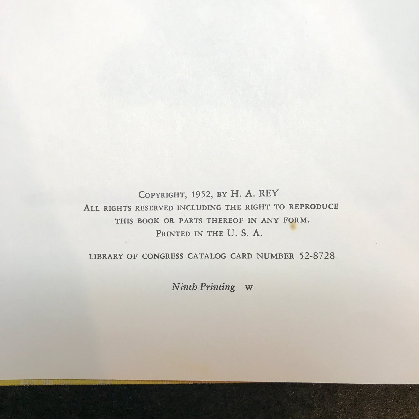 Curious George Rides A Bike - H.A. Rey - 9th Print - Later Reprint - 1966