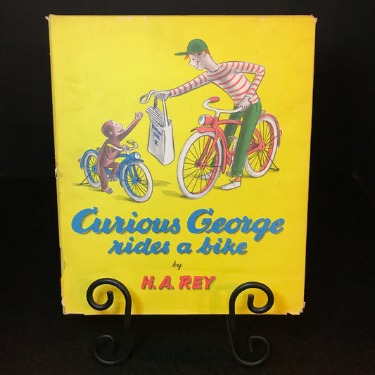 Curious George Rides A Bike - H.A. Rey - 9th Print - Later Reprint - 1966