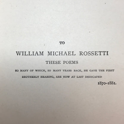 Rossetti's Poems - Dante Gabriel Rossetti - circa 1881