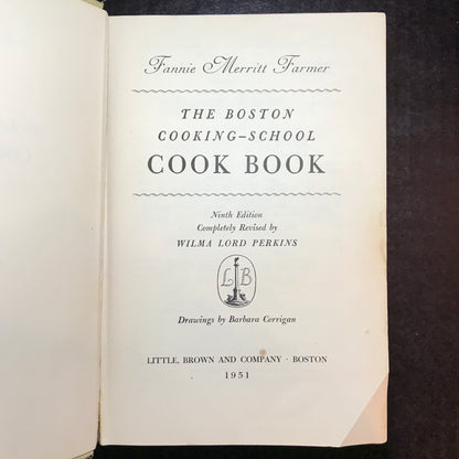 The Boston Cooking-School Book - Fannie Merritt Farmer - 1951