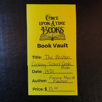 The Boston Cooking-School Book - Fannie Merritt Farmer - 1951