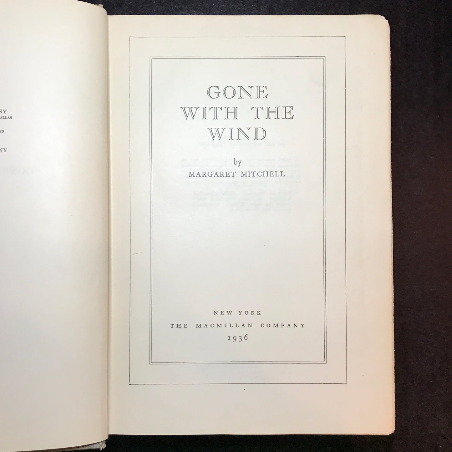 Gone With The Wind - Margaret Mitchell - 23rd Print - 1936
