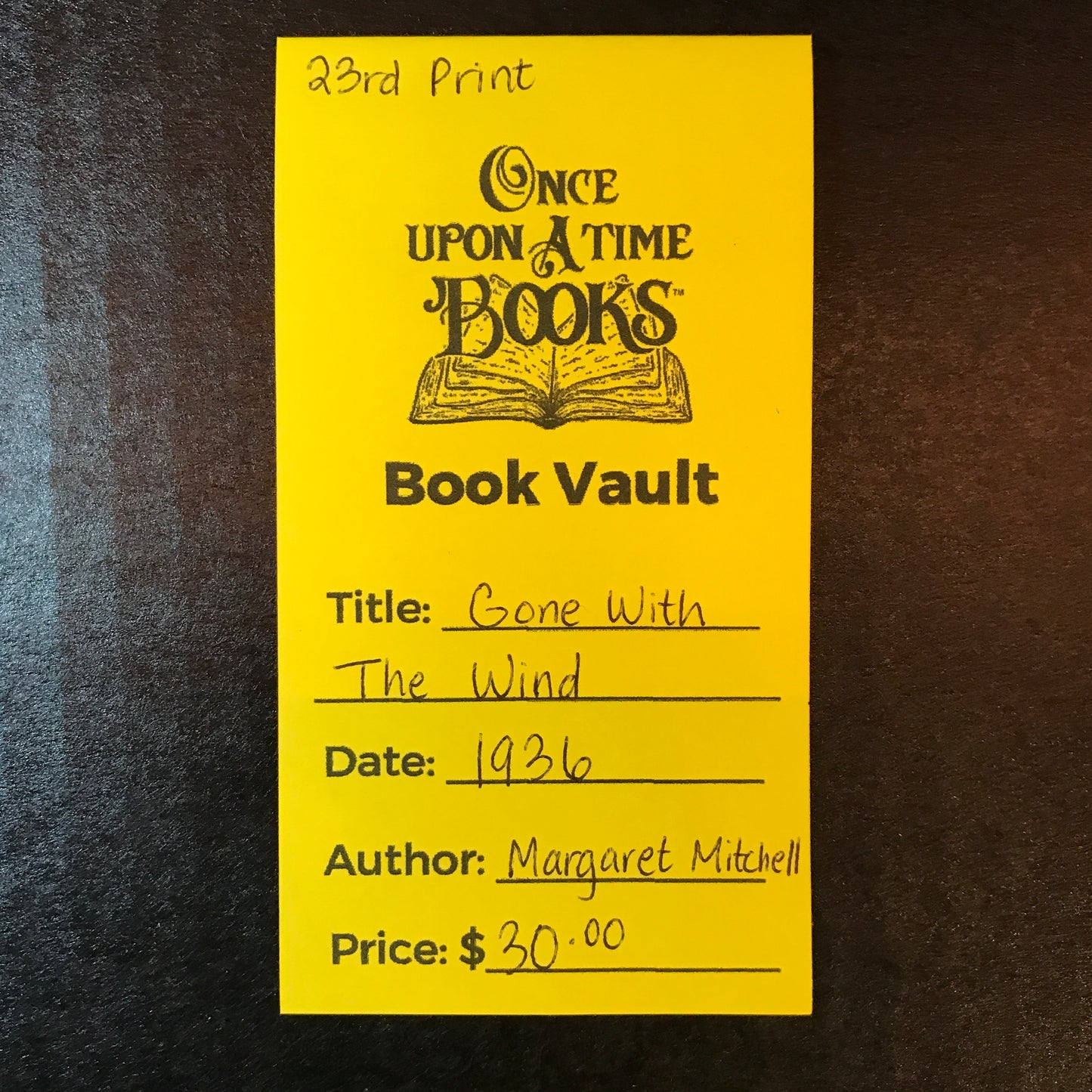 Gone With The Wind - Margaret Mitchell - 23rd Print - 1936