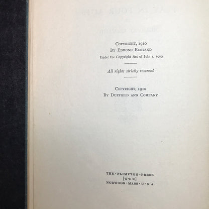 Chantecler: A Play in Four Acts - Edmond Rostand - 1910