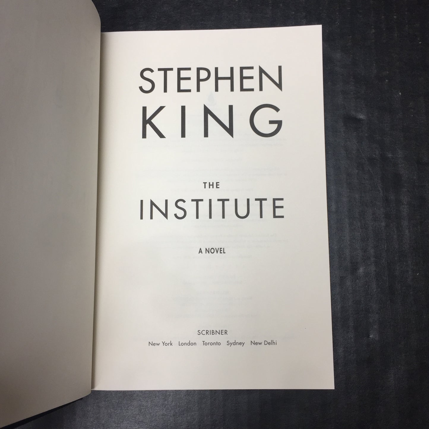 The Institute - Stephen King - First Edition - 2019