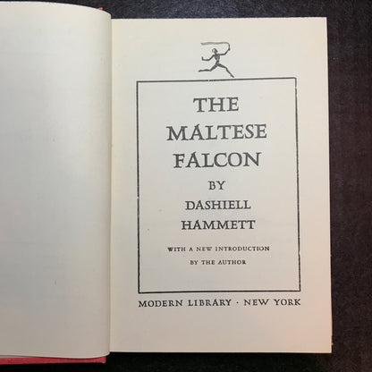 The Maltese Falcon - Dashiell Hammett - Modern Library Reprint - 1946