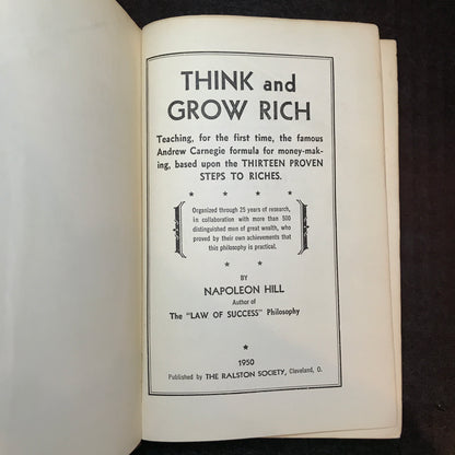 Think and Grow Rich - Napoleon Hill - 1950