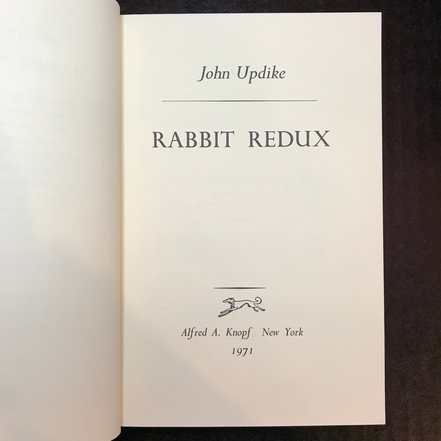Special Edition Rabbit Redux - John Updike - First Edition - Signed - 1971