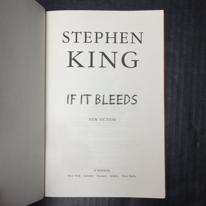 If It Bleeds - Stephen King - First Edition - 2020