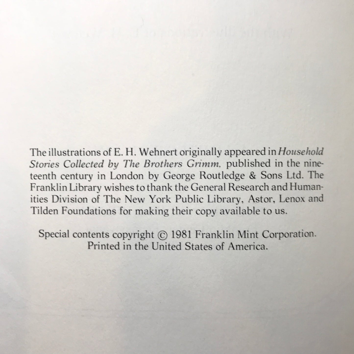 The Brothers Grimm - Translated by Margaret Hunt - Franklin Library - 1981