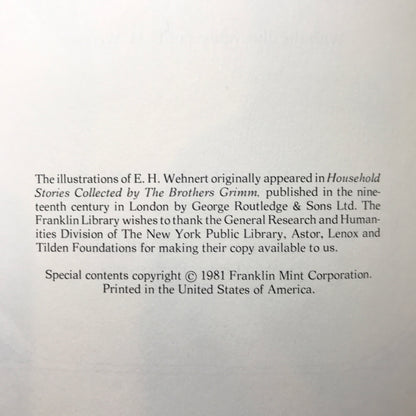 The Brothers Grimm - Translated by Margaret Hunt - Franklin Library - 1981