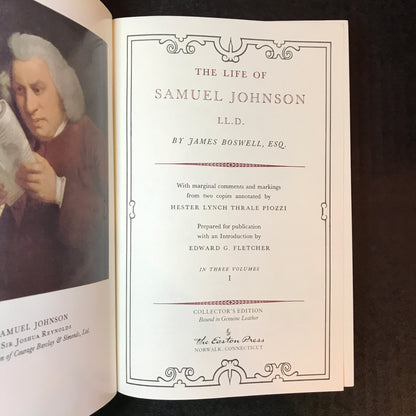 The Life of Samuel Johnson - James Boswell - Easton Press - Full Set - 4 Volumes - 1993