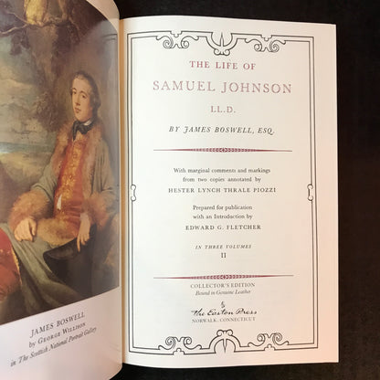 The Life of Samuel Johnson - James Boswell - Easton Press - Full Set - 4 Volumes - 1993