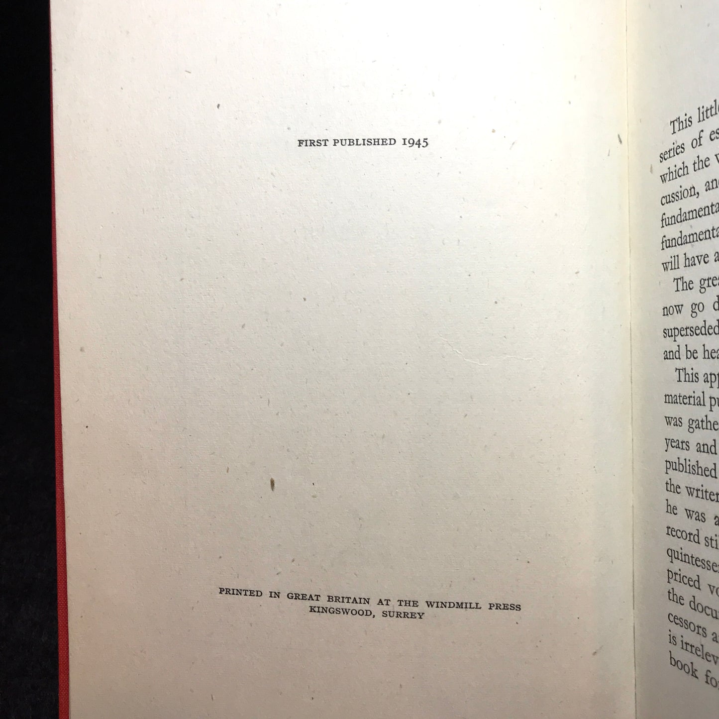 Mind at the End of its Tether - H. G. Wells - First Edition - 1945