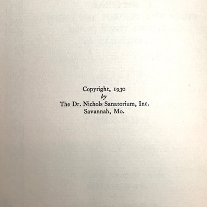 Cancer: Its Proper Treatment and Cure - Perry Nichols, M.D. - 1930