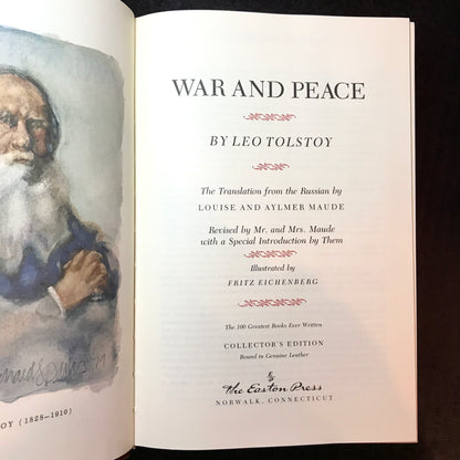 War and Peace - Leo Tolstoy - Easton Press - 1981