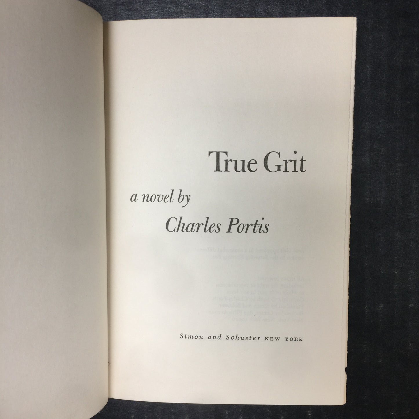 True Grit - Charles Portis - Book Club Edition - 1968