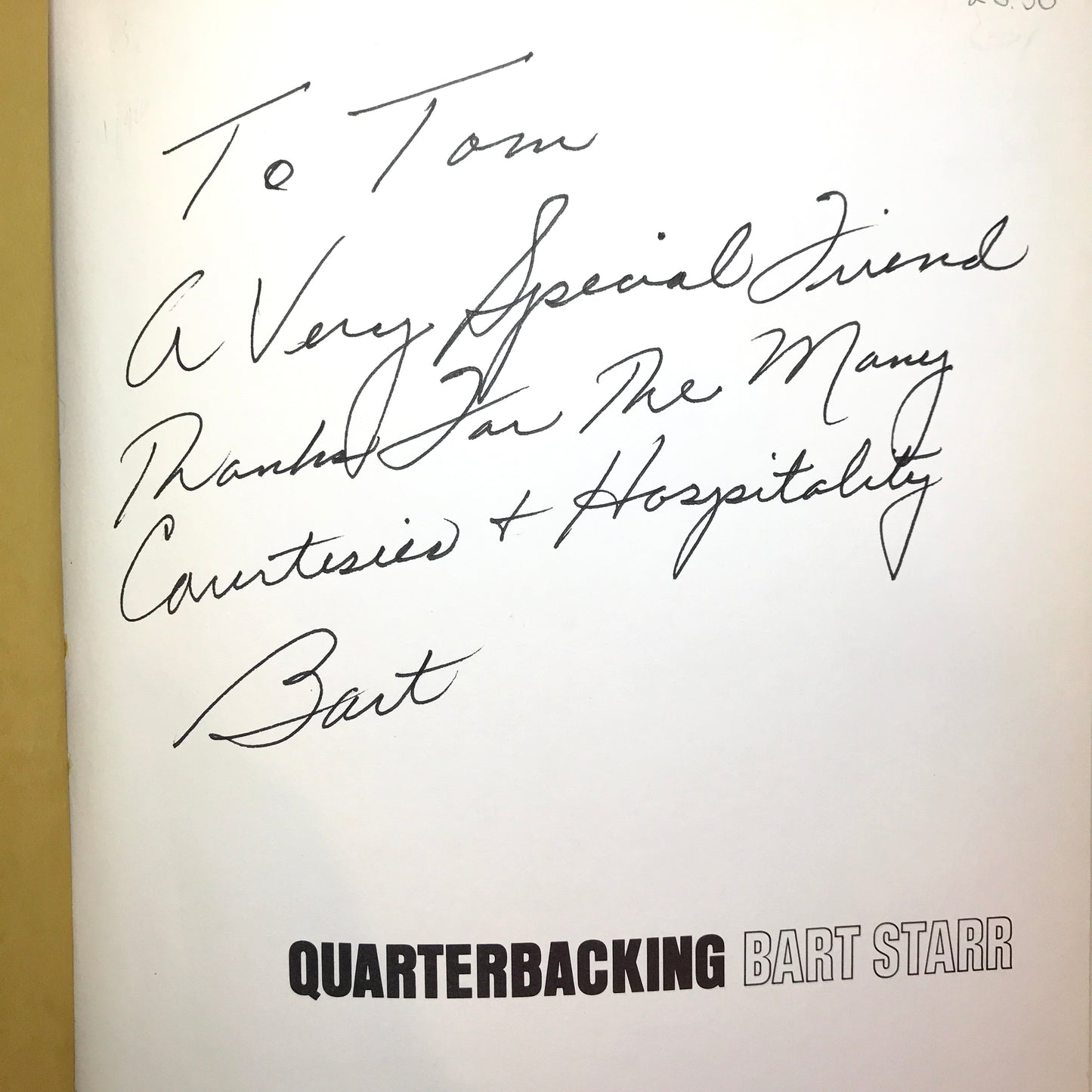 Quarterbacking - Bart Starr - First Edition - Signed - 1967